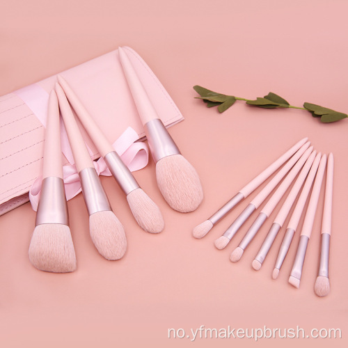 Gratis utvalg rosa sminke børste sett med posen